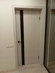 Двері Plato Line PTL-04 димчастий краст BLK Darumi