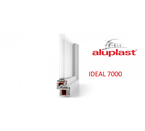 Металопластикові двері Aluplast Ideal 7000 полуторні з поворотно-відкидною стулкою 1200 x 2100 мм