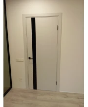 Двері Darumi Doors Plato Line PTL-04 димчастий краст Чорне скло
