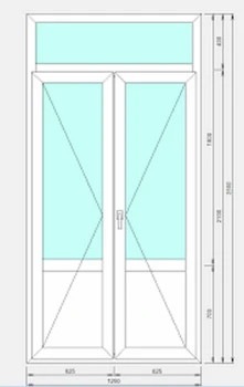 Балконний блок Steko IDEAL2000 з фрамугою 1200 x 3400 мм