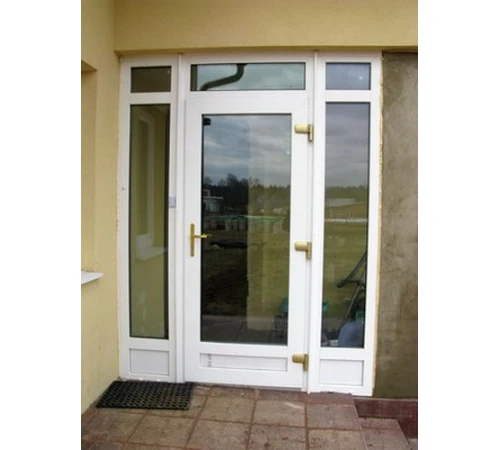 Металлопластиковые входные двери VEKA Softline с фрамугой 2000 x 2500