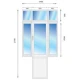 Металлопластиковые двери Steko IDEAL2000 с фрамугой 1700 x 2700