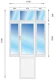 Металопластикові двері WDS 6S з фрамугою 1700 x 2700