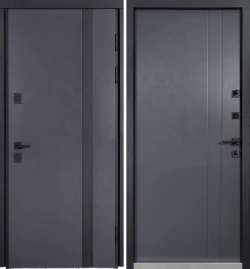 Двери Коттедж 710/265 Metalic anthracite/Уличная Антрацит серый Булат