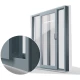 Раздвижные металлопластиковые окна WDS SL 76 1400 x 1200 мм