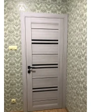 Двери Leador Doors Malta монблан Черное стекло