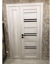 Двери Leador Doors Malta монблан Черное стекло