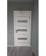 Двери Leador Doors Malta монблан Черное стекло
