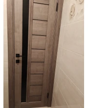 Двері Darumi Doors Bordo горіх бургун Чорне скло