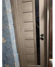 Двері Darumi Doors Bordo горіх бургун Чорне скло