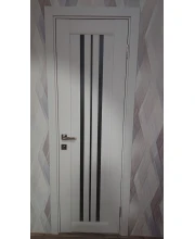 Двері Darumi Doors Stella білий матовий Чорне скло