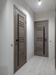 Двери Compania BLK серое дерево Leador