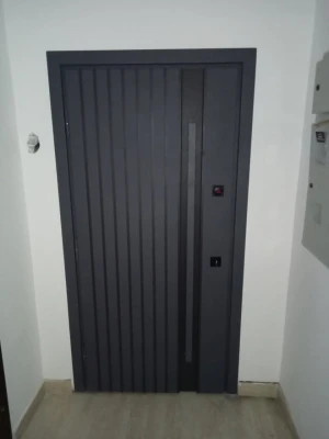 Двери Стронг Айрон графит G1298 песок/белый атлас Vinorit "Qdoors"