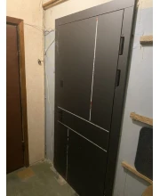 Двери Ультра (квадро) Securemme 557/607 Тонированное зеркало Пепельный металлик/Серый шифер Булат