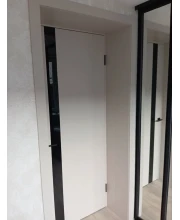 Двері Darumi Doors Plato Line PTL-04 димчастий краст Чорне скло