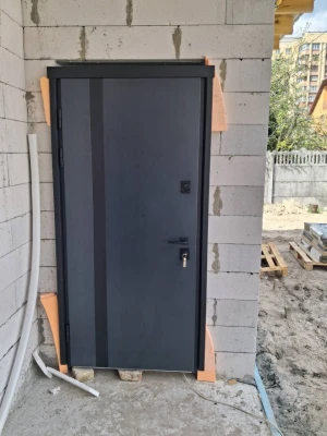 Входные Двери ТЕРМО ХАУС Kale 710/265 Темный антрацит/Уличная антрацит серый Булат