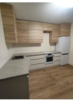 Угловая кухня на заказ Белая / Дуб Крафт золотой №38 08.08.2023
