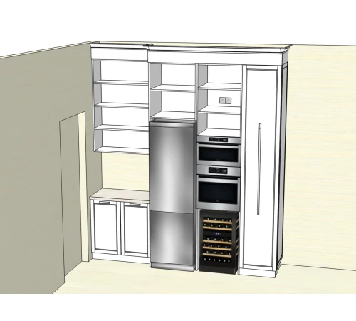 Угловая кухня на заказ крашеный МДФ RAL 9003 267