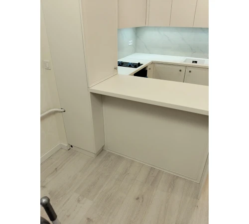 П-образная кухня на заказ в белом цвете А 397