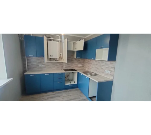 Кутова кухня на замовлення із МДФ у блакитному кольорі №19 05.04.2023