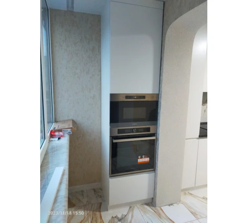 Угловая кухня на заказ Белая №44 03.10.2023