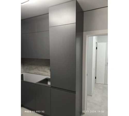 Угловая кухня на заказ Графит №75 13.09.2024