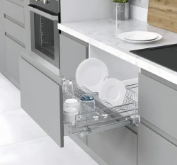 Сушка висувна 600 (560-580x520x185) на тандемах Blum, хром Starax