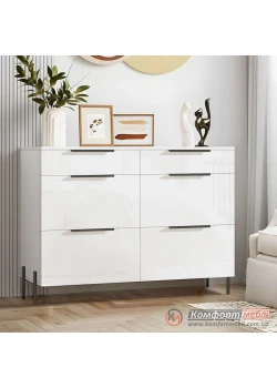Комод з ящиками Комфорт Flex 1200 мм МДФ фасад Білий в дитячу