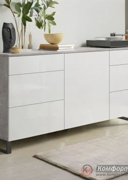 Комод без ручок Комфорт Flex 1,5 м з ДСП фасадами Білий в спальню