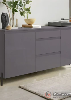 Комод-тумба Комфорт Flex 1,5 м з МДФ фасадами Графіт в зал