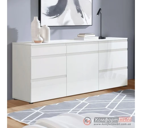 Тумба з шухлядами Комфорт Флекс 1,5 метра МДФ фасад Біла в прихожу