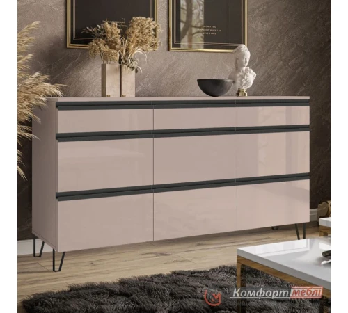 Сучасний комод Комфорт Flex 150 см з ДСП фасадами Тоффі в кімнату