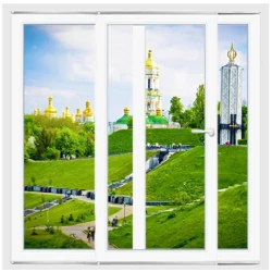 Металлопластиковые двери WDS 7S Раздвижные на паралельно-сдвижной системе №1