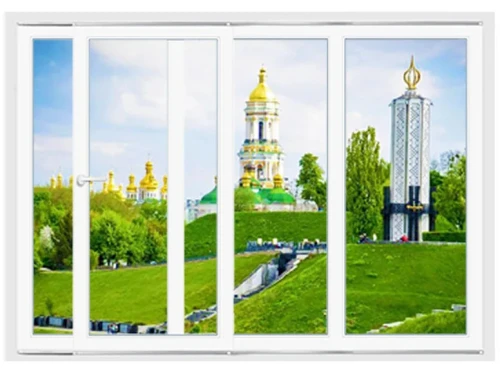 Металлопластиковые двери WDS 7S Раздвижные на паралельно-сдвижной системе №2