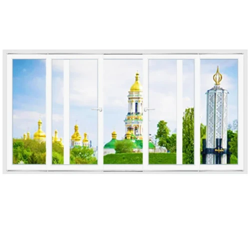 Металлопластиковые двери WDS 7S Раздвижные на паралельно-сдвижной системе №3