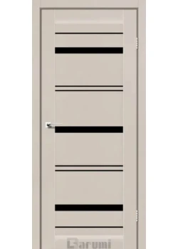 Двери Darumi Doors Darina дымчатый краст Черное стекло