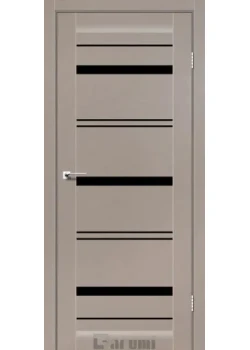 Двери Darumi Doors Darina серый краст Черное стекло