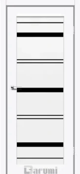 Двері Darumi Doors Darina білий матовий Чорне скло