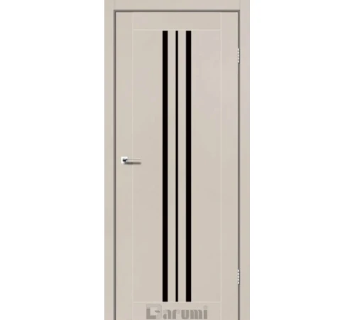 Межкомнатные Двери Darumi Doors Stella дымчастый краст Черное стекло Ламинатин