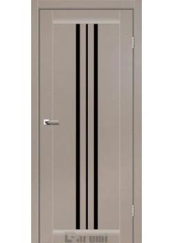 Двери Darumi Doors Stella серый краст Черное стекло