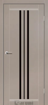 Двері Darumi Doors Stella сірий краст Чорне скло