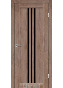 Двери Darumi Doors Stella орех бургун Черное стекло