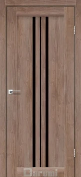 Двері Darumi Doors Stella горіх бургун Чорне скло