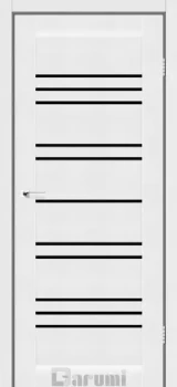 Двері Darumi Doors Versal білий текстурний Чорне скло