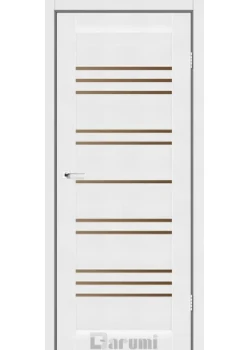 Двери Darumi Doors Versal белый текстурный сатин бронза
