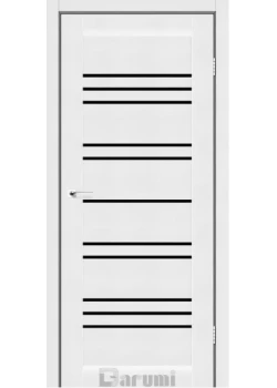 Двери Darumi Doors Versal белый матовый Черное стекло