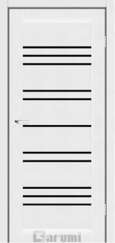 Двері Darumi Doors Versal білий матовий Чорне скло