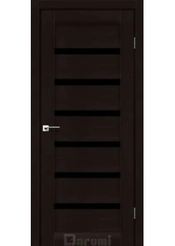 Двери Darumi Doors Vela дуб честнат Черное стекло