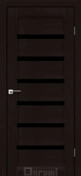Двері Darumi Doors Vela дуб честнат Чорне скло