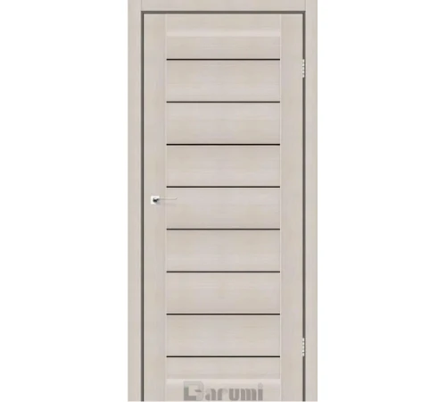 Межкомнатные Двери Darumi Doors Leona дуб мембау Черное стекло Ламинатин
